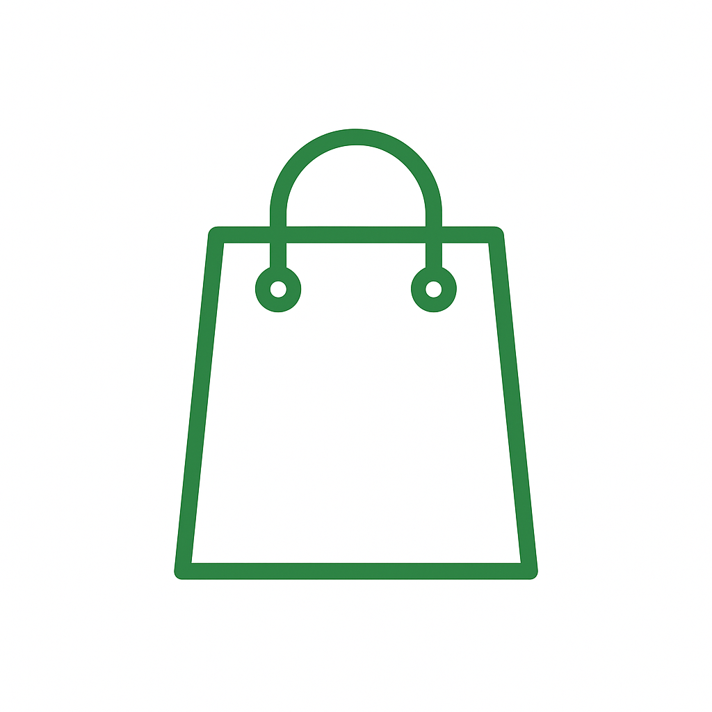 Recyclable brown paper packaging icon