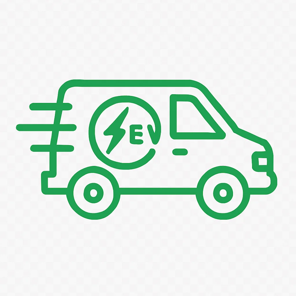 Electric vehicle delivery icon